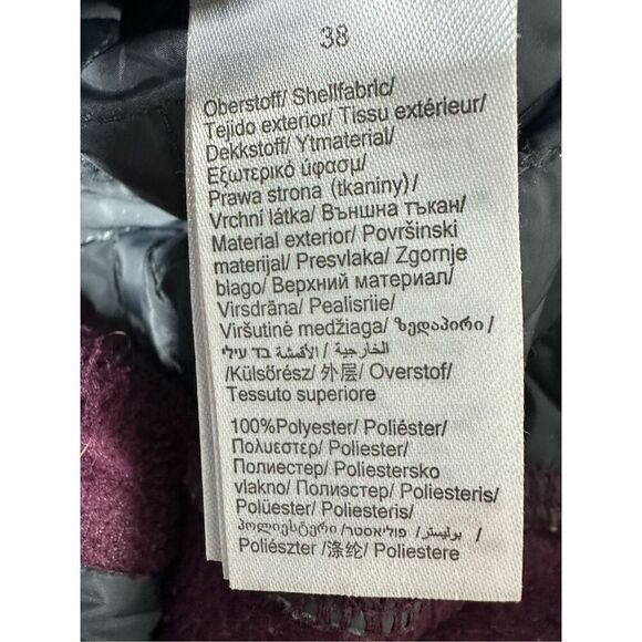 Bonita Women’s 2 in 1 Puffer Vest Fleece Full Zip Jacket Purple Size 38EU / M US - Picture 11 of 12